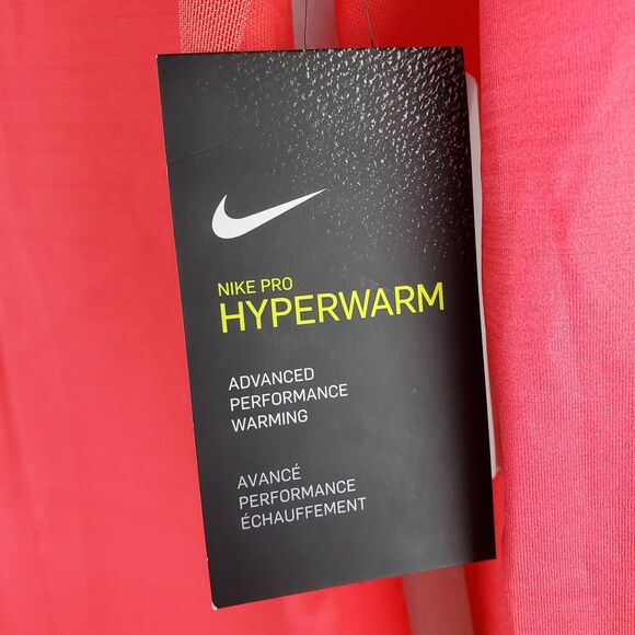 Nike Shirt Womens Medium Pro Hyperwarm Training Coral Peach 803132-850 Athletic - Picture 16 of 16